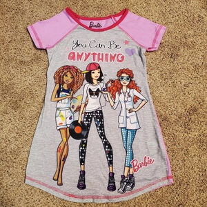 Barbie Girl Short Sleeve Nightgown PJs XS 4/5